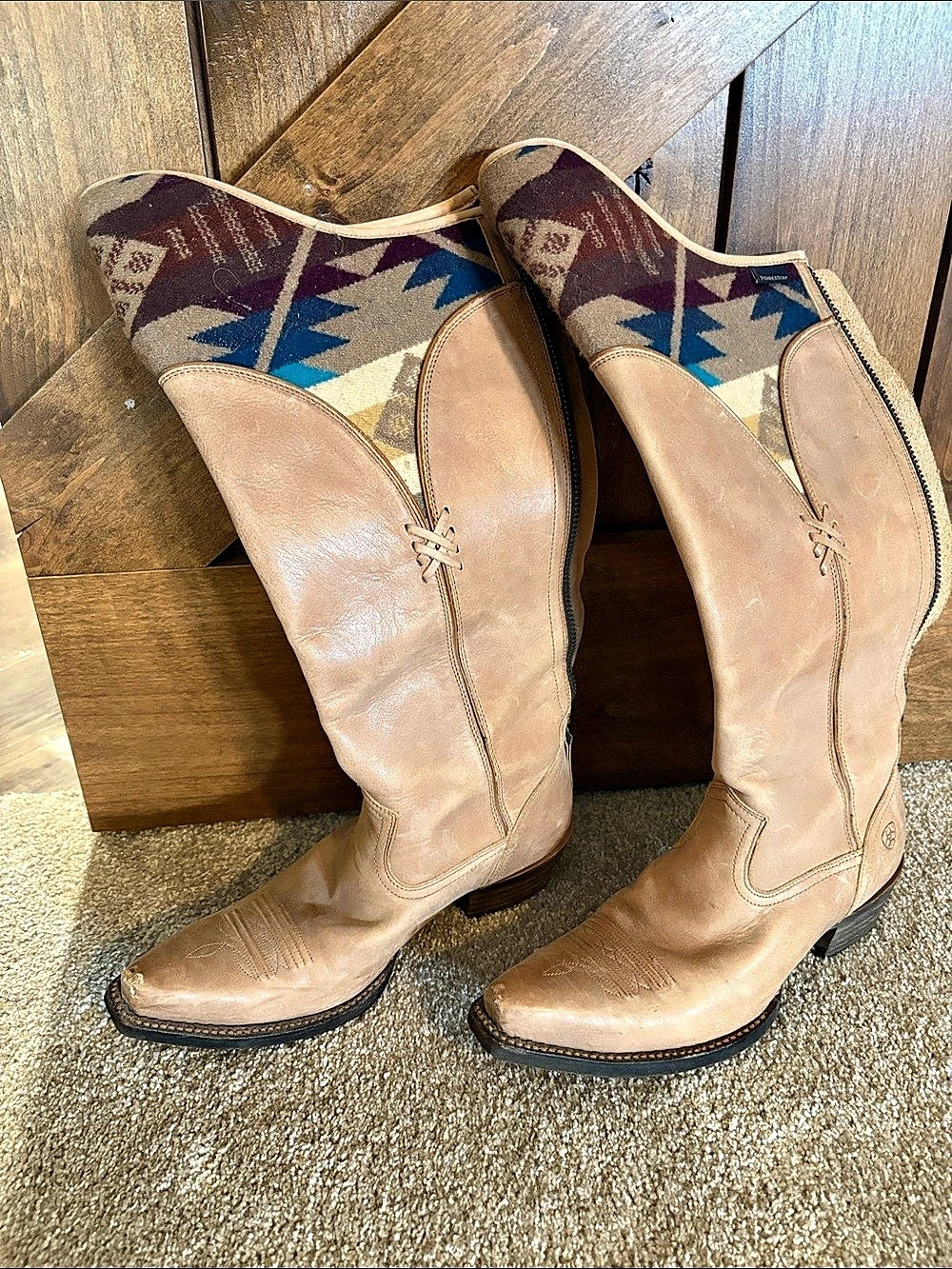 Ariat Pendleton Western Boot Brown & Blue US 7.5 B